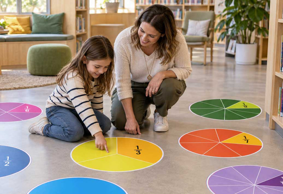Brøk, servert som pizza
