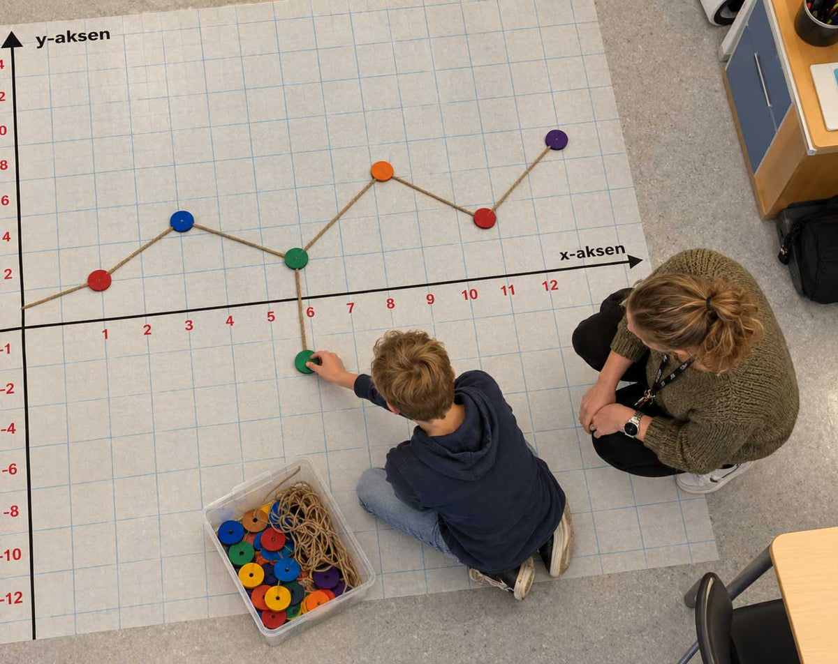 Koordinatspill stor gulvvinyl skole – matematikk koordinater aktiv læring barn klasserom pedagogisk