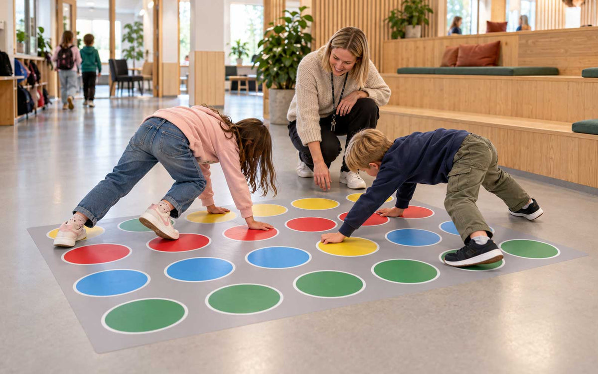 Hånd & Fot gulvfolie i bruk på skole