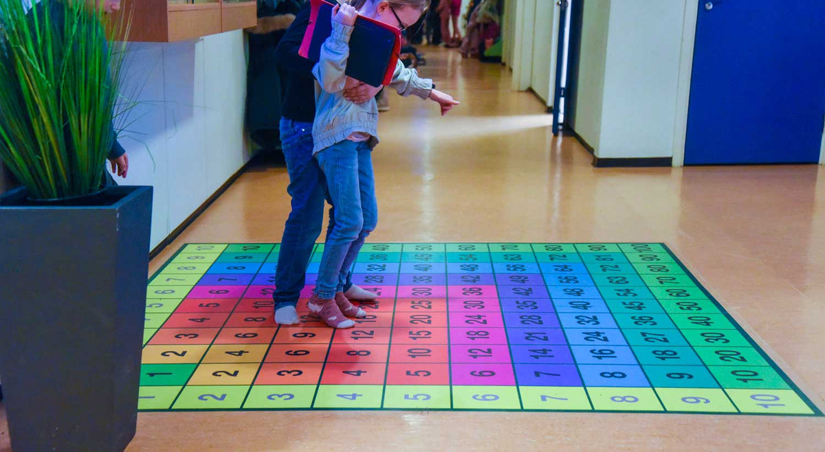 Gangetabellen gulvfolie, skoledekor