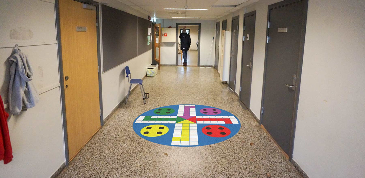 Ludo gulvfolie for skoler – aktiv læring gjennom lek