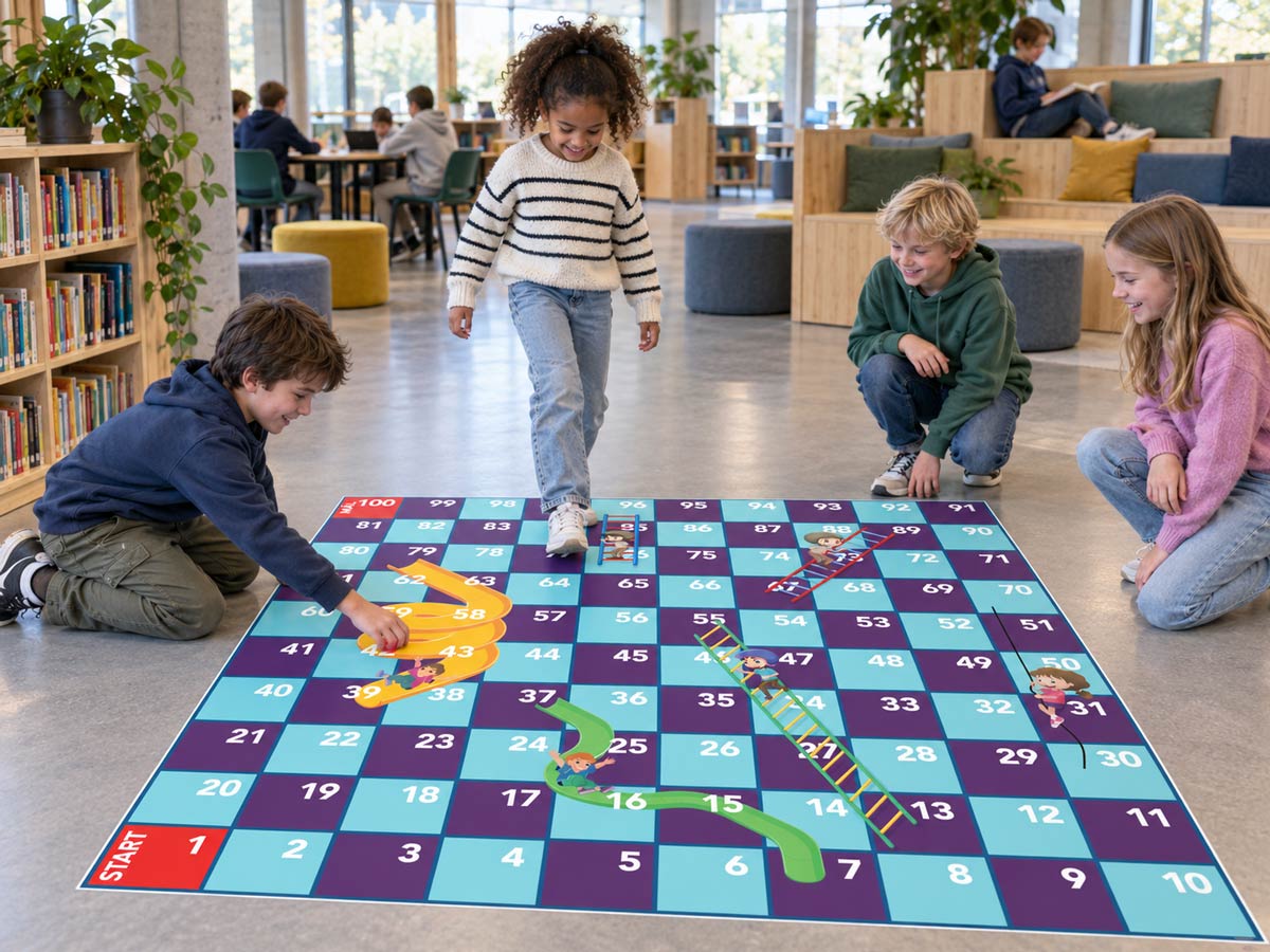 Stigespill på gulv